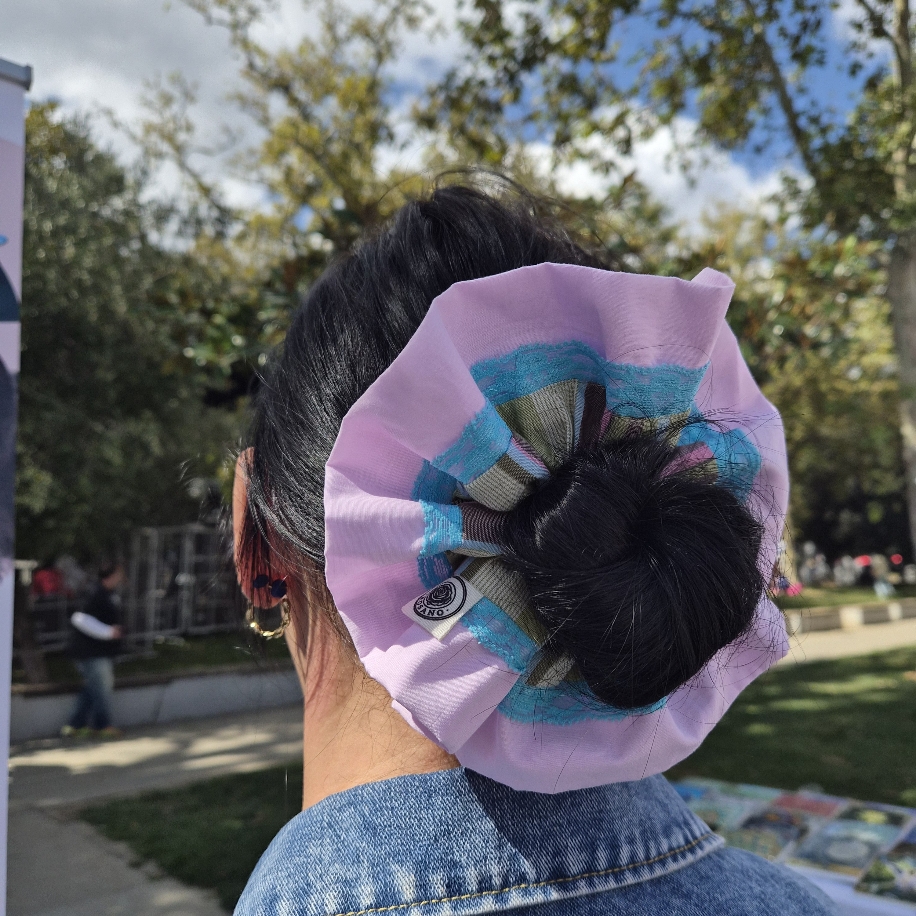 Rosyruffle Scrunchie (Bluelace) — Koleksiyonlar - El Yapımı Aksesuar | Rosano Studio