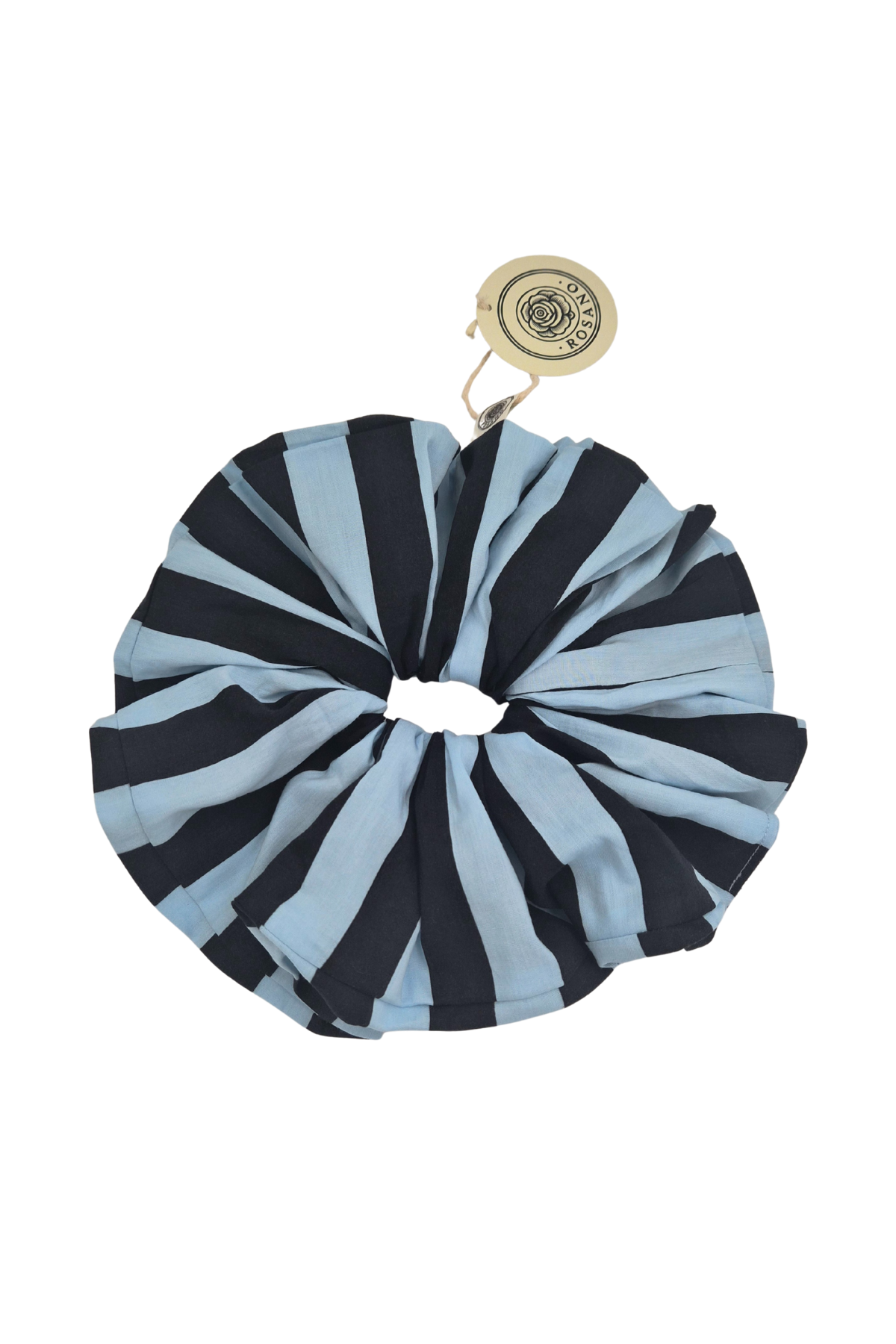 Jumbo Scrunchie (Black Blue) — Koleksiyonlar - El Yapımı Aksesuar | Rosano Studio