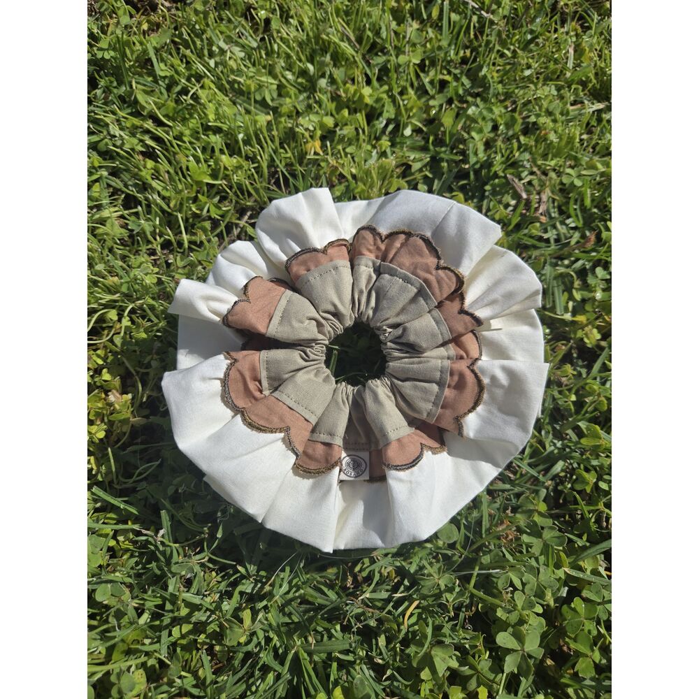 El Yapımı Scrunchie Toka — Ruffle Scrunchie - Görsel 1