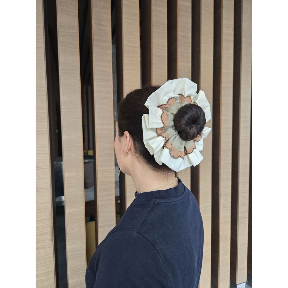 El Yapımı Scrunchie Toka — Ruffle Scrunchie - Görsel 3