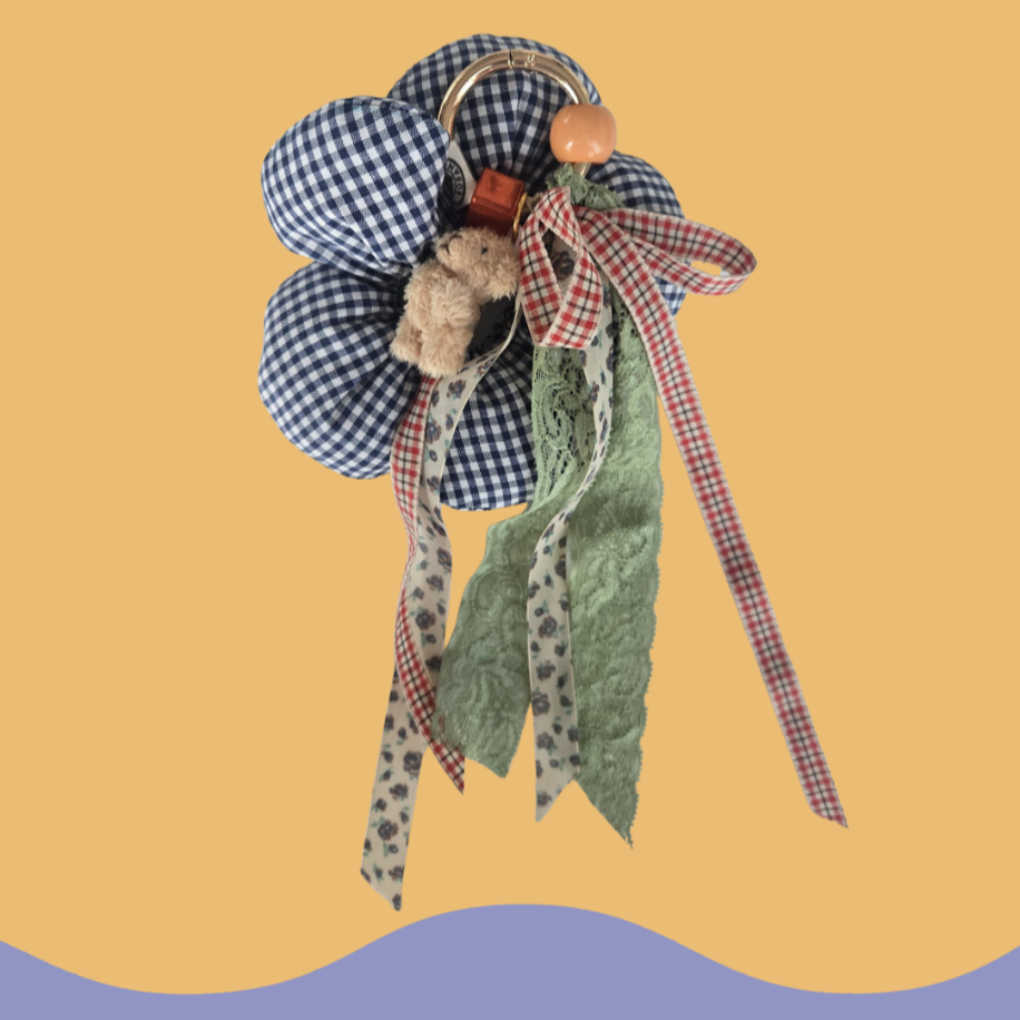 El Yapımı Çanta – Teddy Bag Charm (Peluş Kahve) - Görsel 1