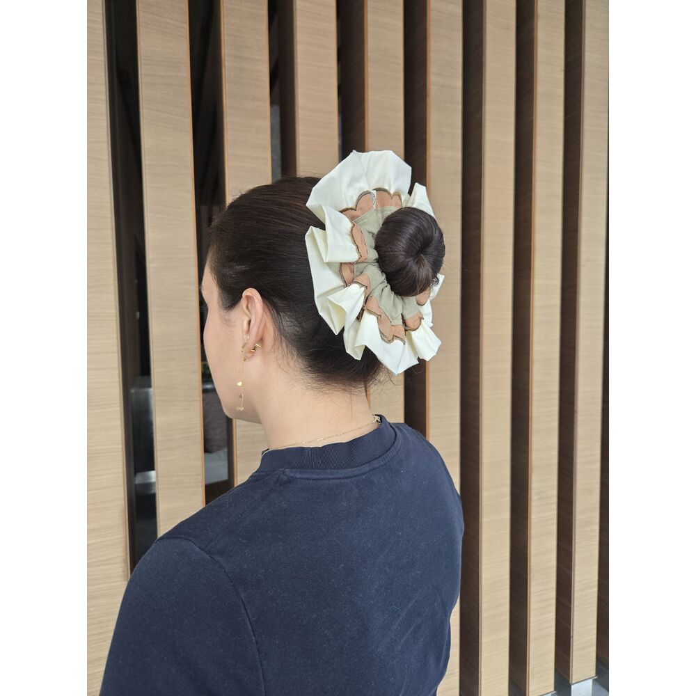 El Yapımı Scrunchie Toka — Ruffle Scrunchie - Görsel 2