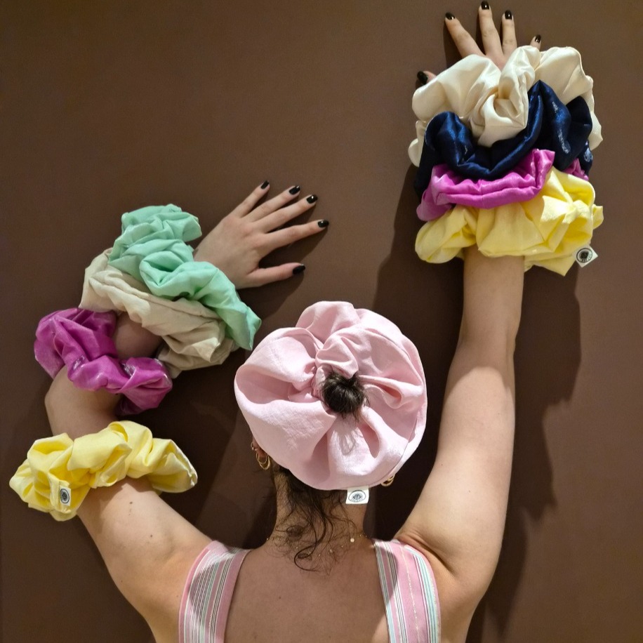 Jumbo Scrunchie (Colourful) — Koleksiyonlar - El Yapımı Aksesuar | Rosano Studio