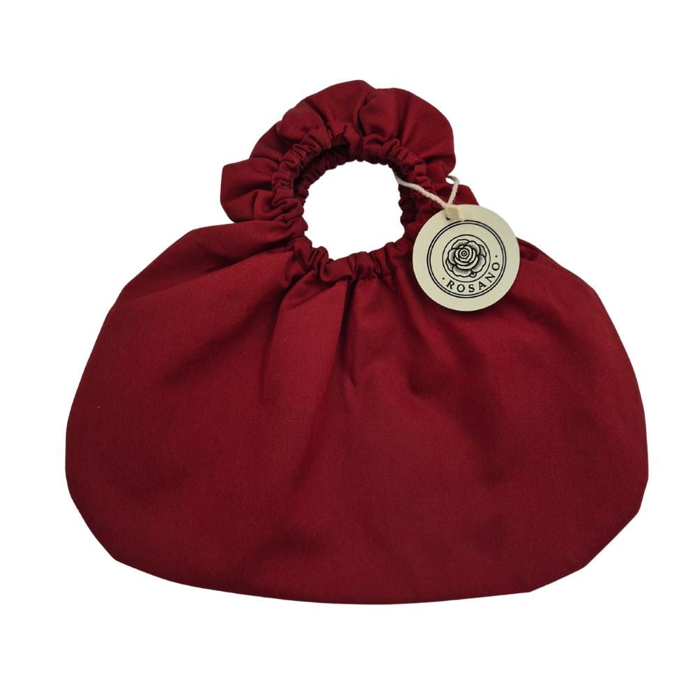 Rosie Handbag (Redwine) — El Yapımı Fırfırlı Kumaş Çanta & Omuz Çantaları | Rosano Studio