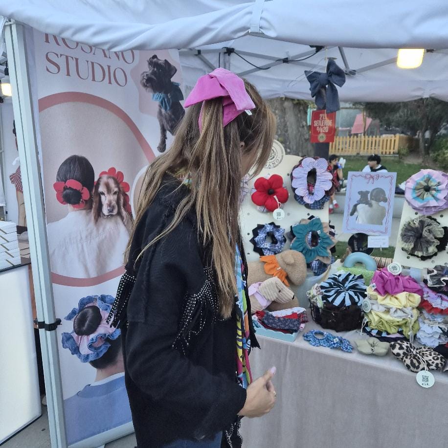 Bloxie scrunchie (Pink) — El Yapımı Kumaş Simit Toka (Scrunchie) Koleksiyonu | Rosano Studio