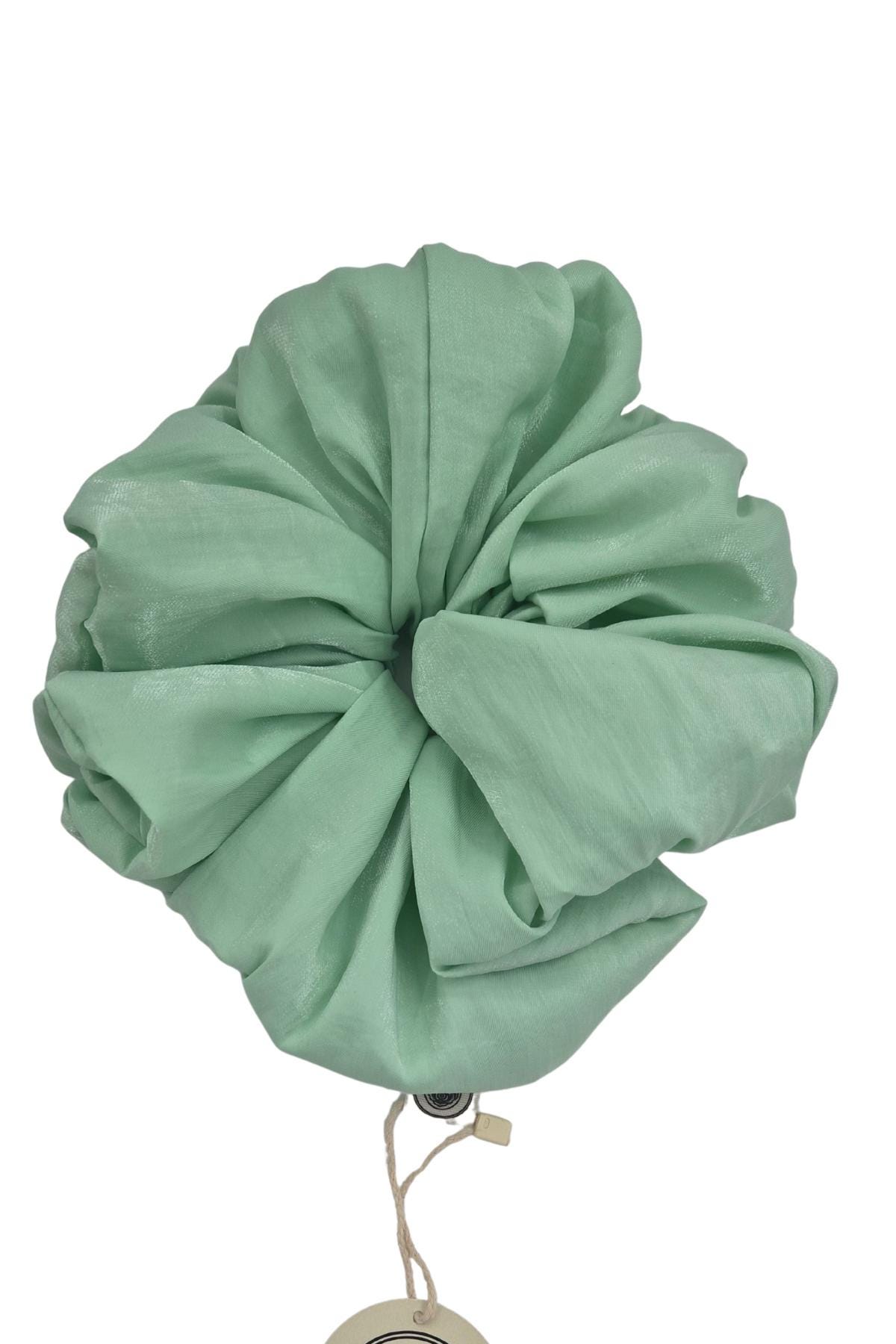 Jumbo Scrunchie (Mint) — El Yapımı Kumaş Simit Toka (Scrunchie) Koleksiyonu | Rosano Studio