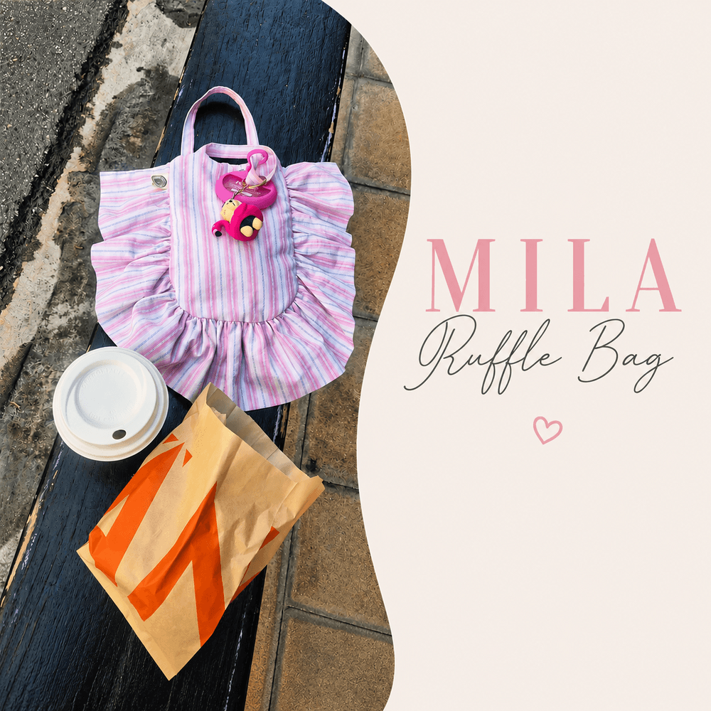 Mila Ruffle Bag — El Yapımı Fırfırlı Kumaş Çanta & Omuz Çantaları | Rosano Studio